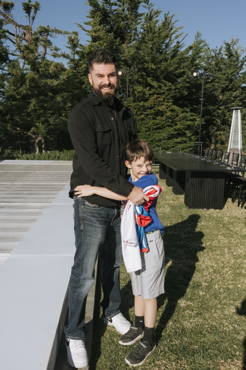 Caleb with his son